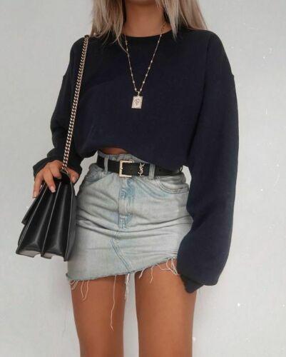 Women's cropped top sweatshirt