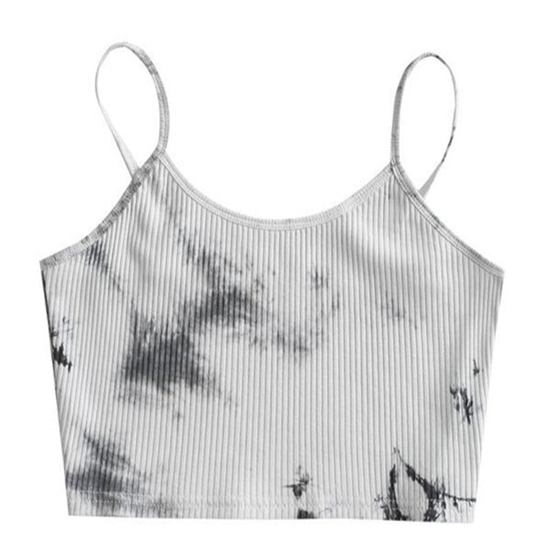 Ribbed Tie Dye Crop Camisole