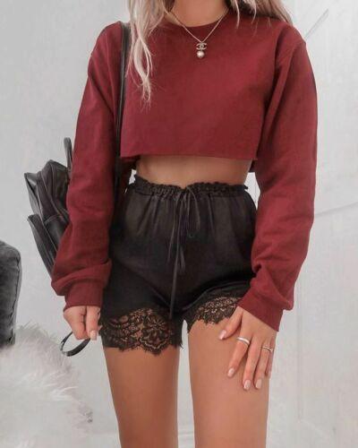 Women's cropped top sweatshirt