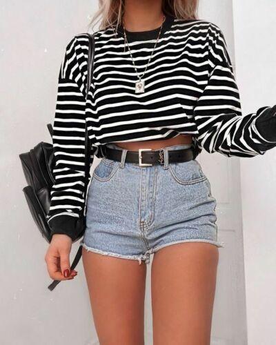 Women's cropped top sweatshirt